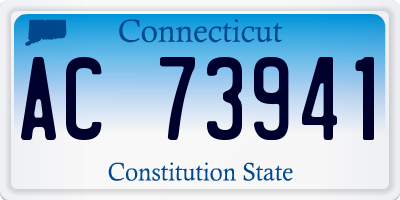 CT license plate AC73941