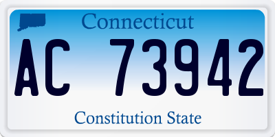 CT license plate AC73942