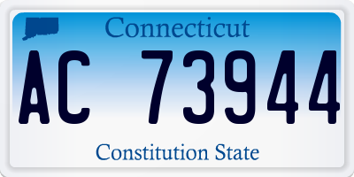 CT license plate AC73944