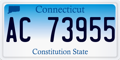 CT license plate AC73955
