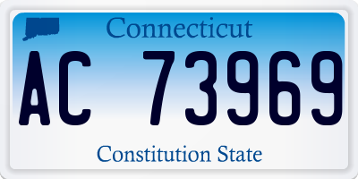 CT license plate AC73969