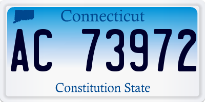 CT license plate AC73972
