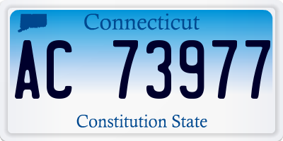 CT license plate AC73977