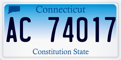 CT license plate AC74017