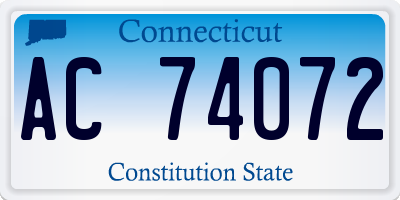 CT license plate AC74072