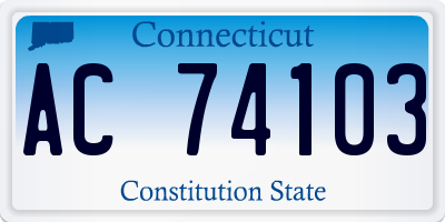 CT license plate AC74103