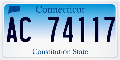 CT license plate AC74117