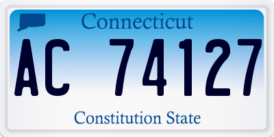 CT license plate AC74127