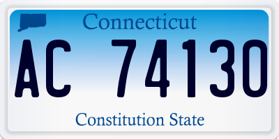 CT license plate AC74130