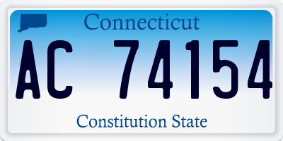 CT license plate AC74154