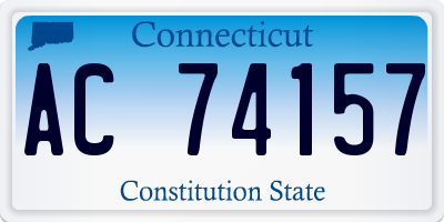 CT license plate AC74157