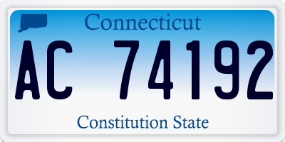CT license plate AC74192