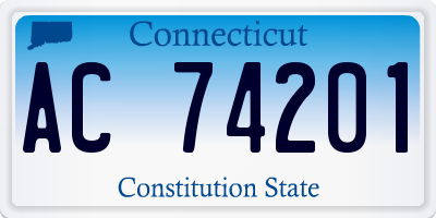 CT license plate AC74201