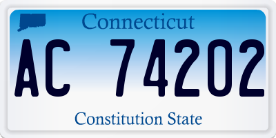 CT license plate AC74202