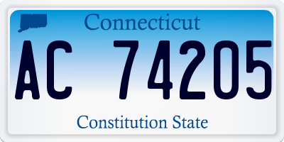 CT license plate AC74205