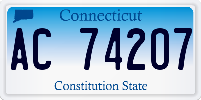 CT license plate AC74207