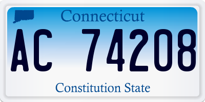 CT license plate AC74208