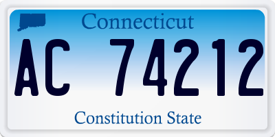 CT license plate AC74212