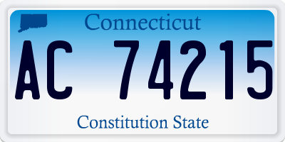 CT license plate AC74215