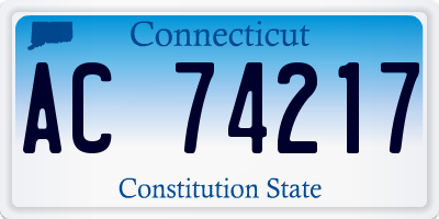 CT license plate AC74217