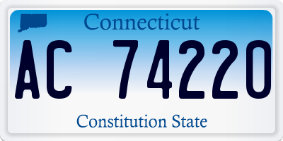 CT license plate AC74220