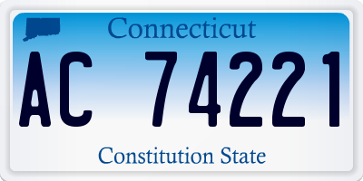 CT license plate AC74221