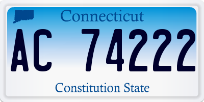 CT license plate AC74222