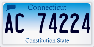 CT license plate AC74224
