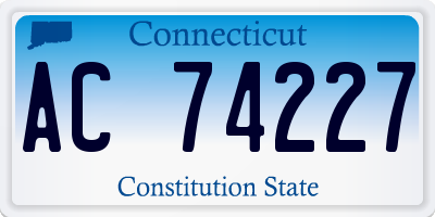 CT license plate AC74227