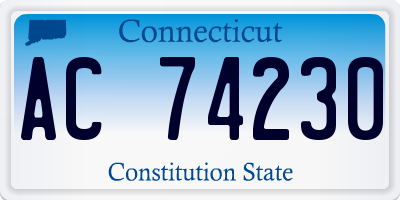 CT license plate AC74230