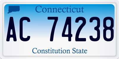 CT license plate AC74238