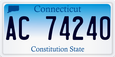 CT license plate AC74240