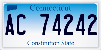 CT license plate AC74242