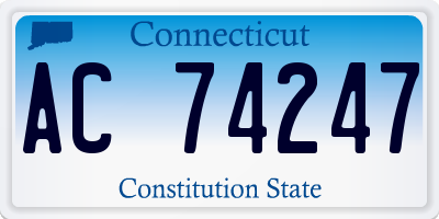 CT license plate AC74247