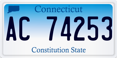 CT license plate AC74253