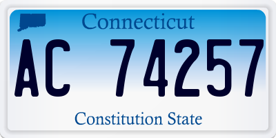 CT license plate AC74257