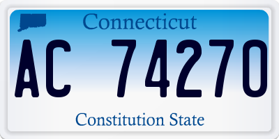 CT license plate AC74270