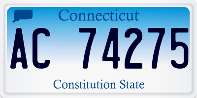 CT license plate AC74275