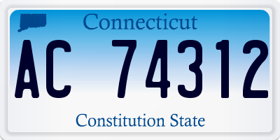 CT license plate AC74312