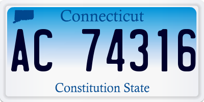 CT license plate AC74316