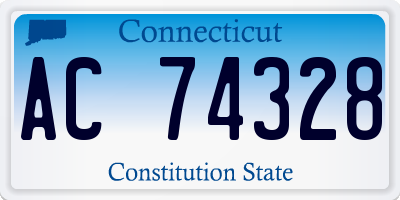 CT license plate AC74328