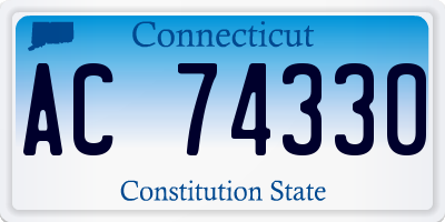 CT license plate AC74330