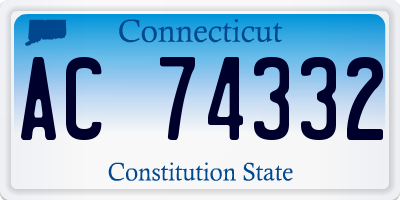 CT license plate AC74332