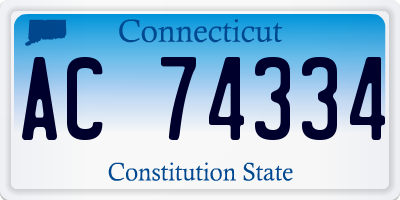 CT license plate AC74334