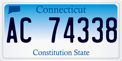CT license plate AC74338