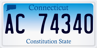 CT license plate AC74340