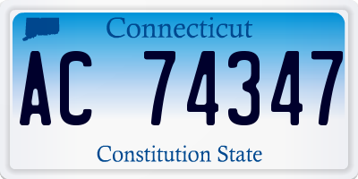 CT license plate AC74347