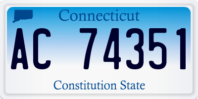 CT license plate AC74351
