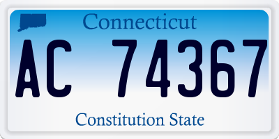 CT license plate AC74367