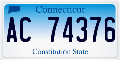 CT license plate AC74376